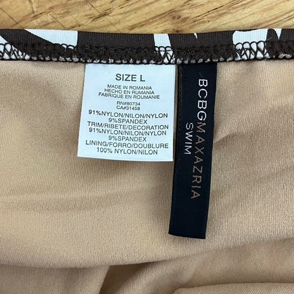 BCBG Maxazria brown and white floral halter bikini - Picture 4 of 4